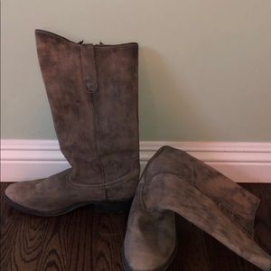 Leather cowboy boots